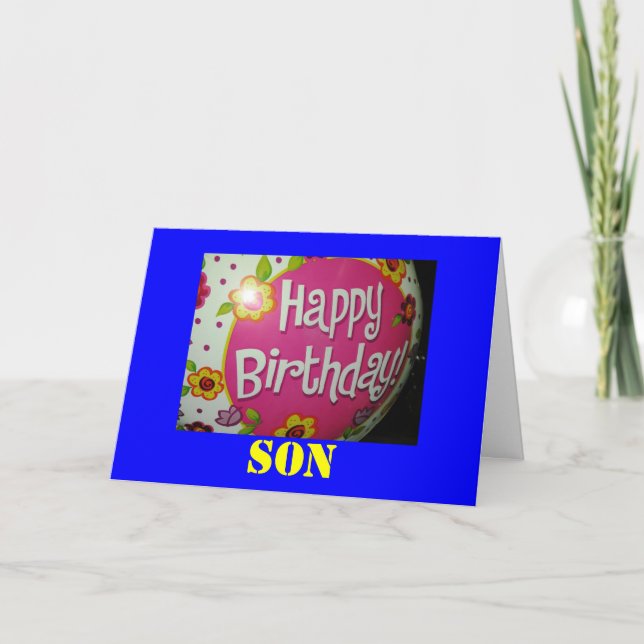 son birthday card (Front)