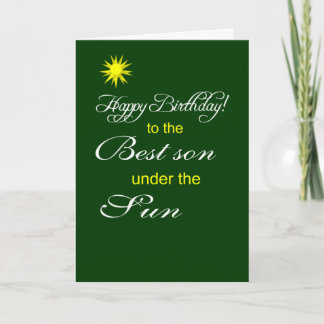 son birthday card