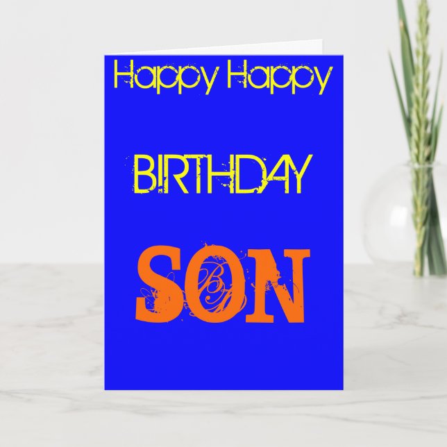 SON BIRTHDAY CARD (Front)