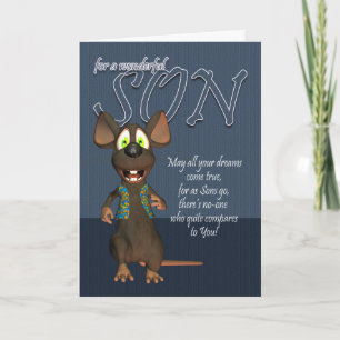 Son Birthday Card — With Funky Mouse