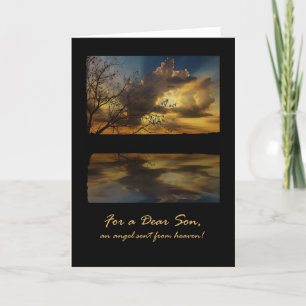 Son Birthday Dramatic Sunset and Lake Card