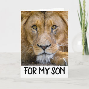 SON BIRTHDAY LION (BIG CAT) CARD