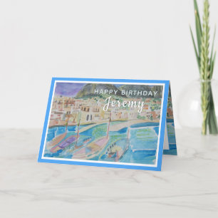 Son Birthday Personalise Name Sailboat Card