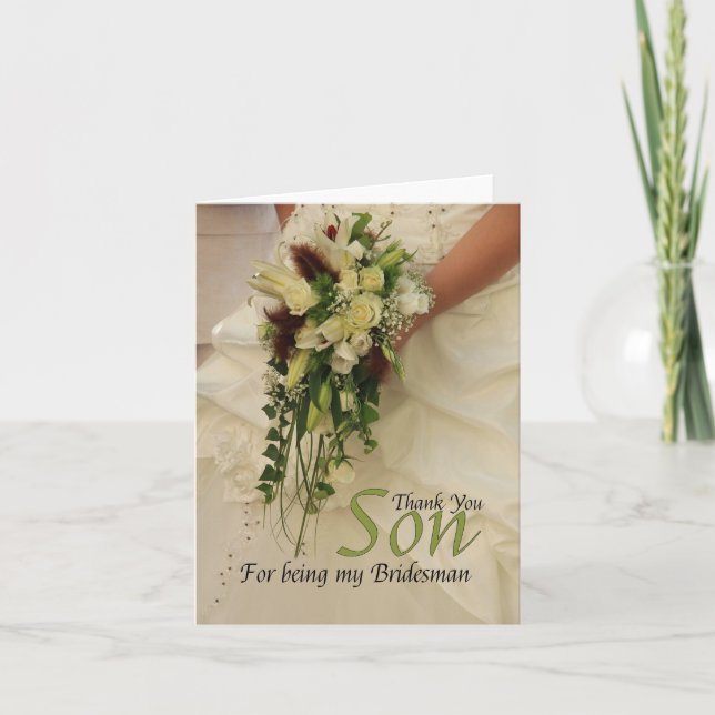 Son Bridesman thank you (Front)