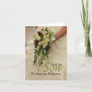 Son Bridesman thank you Card