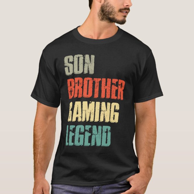 Son Brother Gamer Legend For Teenage Boys 2023 Gam T-Shirt (Front)
