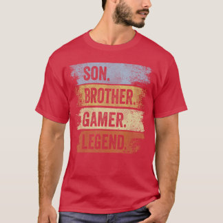 Son Brother Gamer Legend Gaming Gifts for Boys Fun T-Shirt