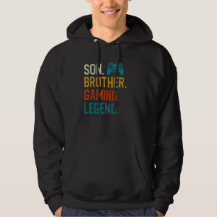 Son Brother Gaming Legend Gamer Gifts For Teen Boy Hoodie