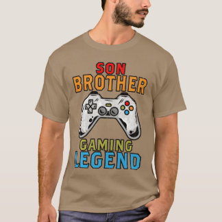 Son Brother Gaming Legend Gamer Gifts Foreen Boys  T-Shirt