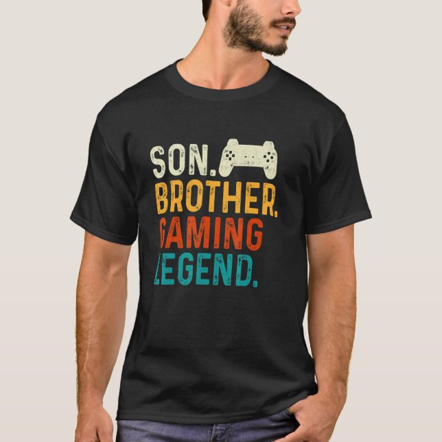 Son Brother Gaming Legend Gamer Video Gamer Pc Ner T-Shirt (Front)