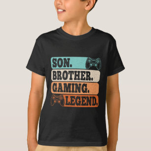 Son Brother Gaming Legend Video Gamer Retro Game T-Shirt