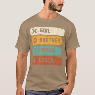 Son Brother Video Gamer Legend Gaming Men Boys een T-Shirt