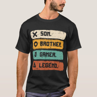 Son Brother Video Gamer Legend Gaming Men Boys Kid T-Shirt