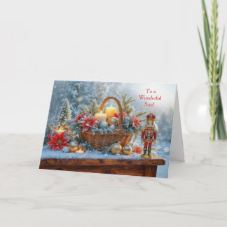 Son Christmas Holidays with Nutcracker Card
