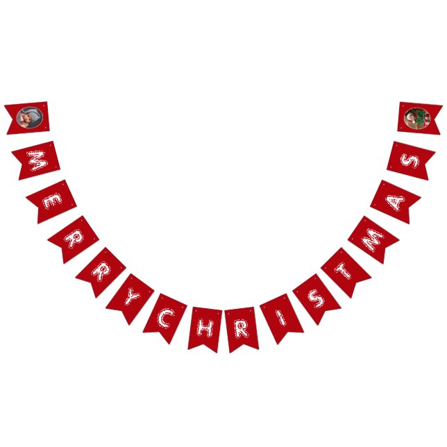 Son Christmas Party | Red Photo Bunting (All)