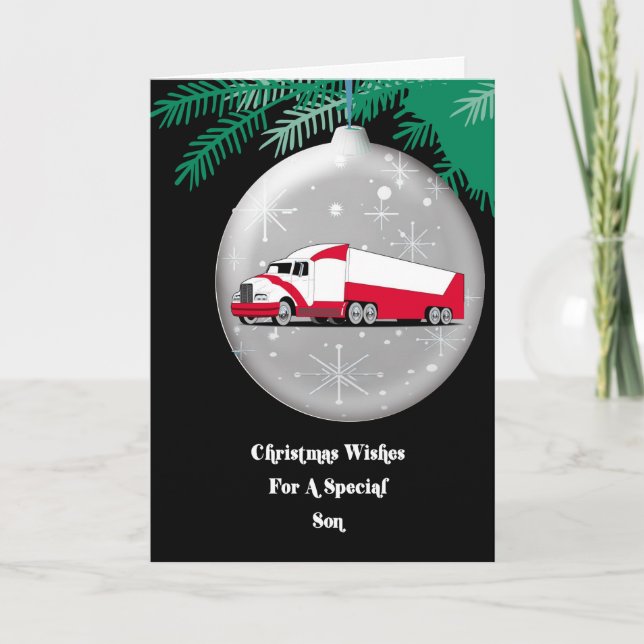 Son Christmas Wishes Holiday Card (Front)