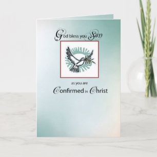 Son Confirmation Card with Dove