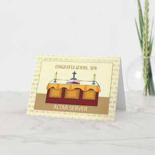 Son Congratulations Catholic Altar Server Card
