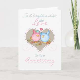 Son & Daughter-In-Law Anniversary Card With Love B