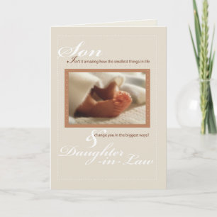 Son & Daughter-in-Law Congratulations New Baby F Card