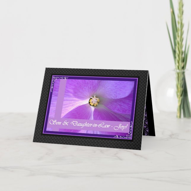 SON & Daughter-in-Law Wedding Congratulations Card (Front)