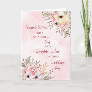 Son & Daughter in Law Wedding Day Congratulations Card