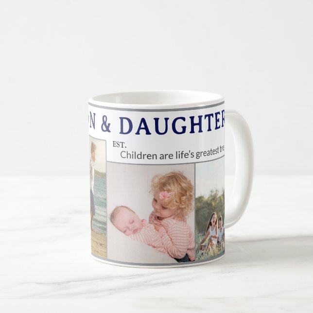 Son & Daughter Personalised Coffee Mug Gift (Front Right)