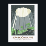 Son Doong Cave Vietnam Travel Art Vintage Postcard<br><div class="desc">Hang Son Doong Cave in a vector art style. These caves in Phong Nha-Kẻ Bàng National Park,  Bố Trạch District,  Quảng Bình Province,  Vietnam,  is one of the world's largest natural caves.</div>