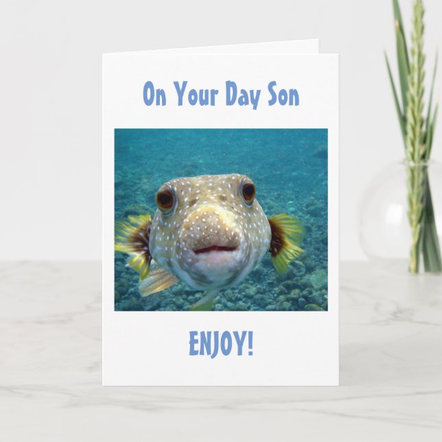 SON ENJOY, RELAX AND KNOW YOU ARE LOVED BIRTHDAY CARD (Front)