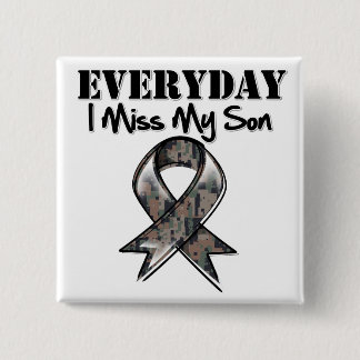 Son - Everyday I Miss My Hero Military 15 Cm Square Badge