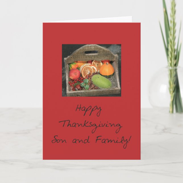 Son & family    Thanksgiving Card (Front)
