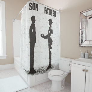 Son Father   Gift For Father From Son, Best Dad Shower Curtain