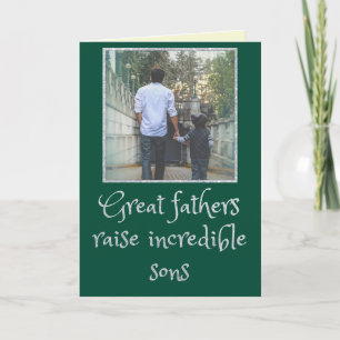 Son Father's Day Glitter Photo Card
