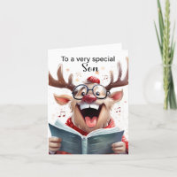 Son Funny Christmas Reindeer Singing 
