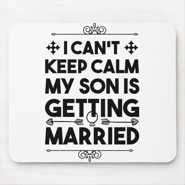 Son Getting Married Bachelorette Wedding Party Mouse Mat (Front)