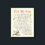 Son Gift | For My Son Thank You For Adding So Much Canvas Print<br><div class="desc">Son Gift | For My Son Thank You For Adding So Much Joy And Laughter To My Life</div>