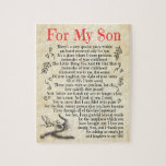 Son Gift | For My Son Thank You For Adding So Much Jigsaw Puzzle<br><div class="desc">Son Gift | For My Son Thank You For Adding So Much Joy And Laughter To My Life</div>