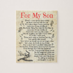 Son Gift For My Son Thank You For Adding So Much Jigsaw Puzzle
