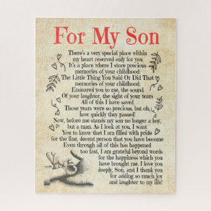 Son Gift For My Son Thank You For Adding So Much Jigsaw Puzzle