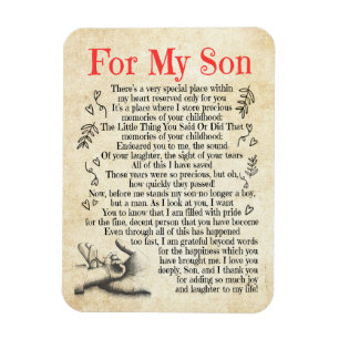 Son Gift   For My Son Thank You For Adding So Much Magnet
