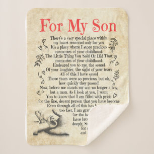 Son Gift   For My Son Thank You For Adding So Much Sherpa Blanket