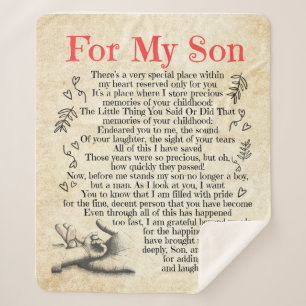 Son Gift   For My Son Thank You For Adding So Much Sherpa Blanket