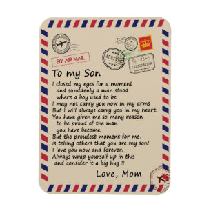 Son Gift Letter To My Son Love From Mum Magnet