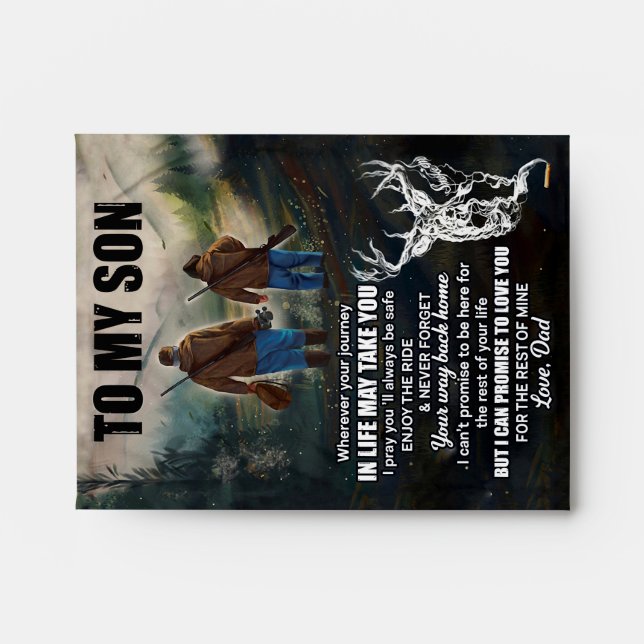 Son Gifts | Letter To My Son Love From Dad Envelope (Front)