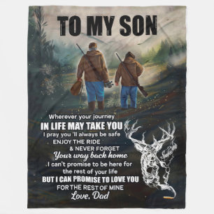 Son Gifts Letter To My Son Love From Dad Fleece Blanket