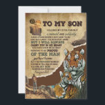 Son Gifts | Letter To My Son Love From Dad Holiday Card<br><div class="desc">Son Gifts | To My Son I Will Always Carry You In My Heart Love From Dad</div>