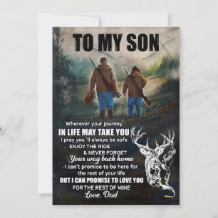 Son Gifts Letter To My Son Love From Dad Holiday Card