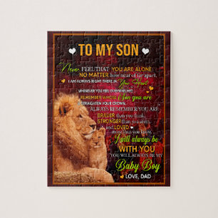 Son Gifts   Letter To My Son Love From Dad Jigsaw Puzzle