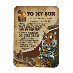 Son Gifts   Letter To My Son Love From Dad Magnet