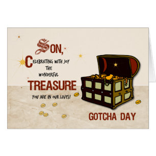 Son Gotcha Day with Pirate Treasure